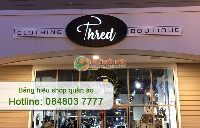 bảng hiệu shop quần áo