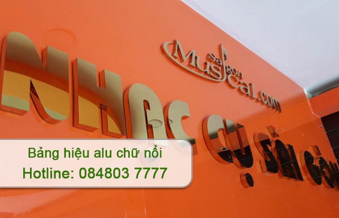 bảng hiệu alu chữ nổi