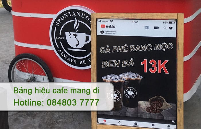 bảng hiệu cafe mang đi