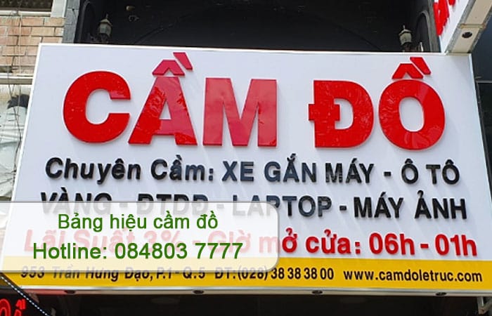 bảng hiệu cầm đồ