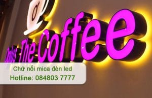 chữ nổi mica đèn led