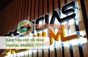 bảng hiệu chữ nổi mica