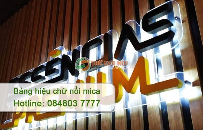 bảng hiệu chữ nổi mica