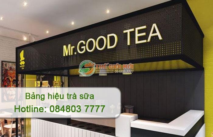 bảng hiệu trà sữa