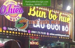 biển quảng cáo bún phở