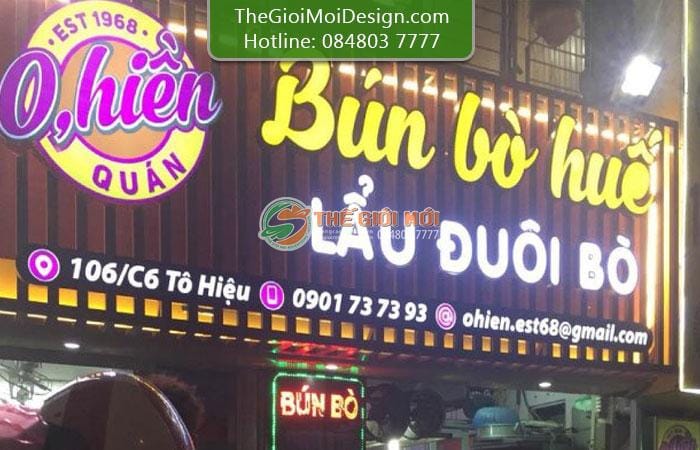 biển quảng cáo bún phở