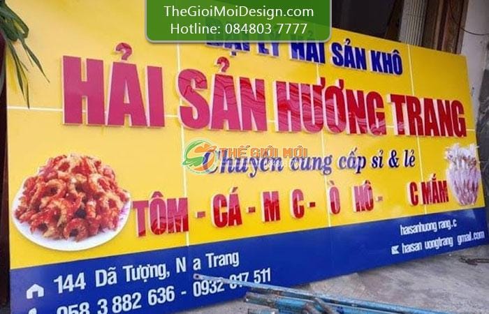 biển quảng cáo hải sản