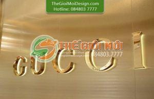 chữ inox vàng gương