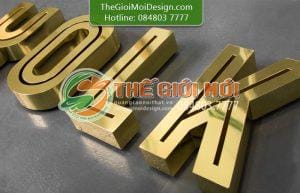 chữ inox vàng xước