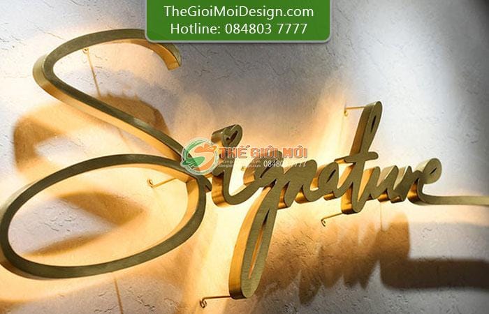 chữ inox vàng