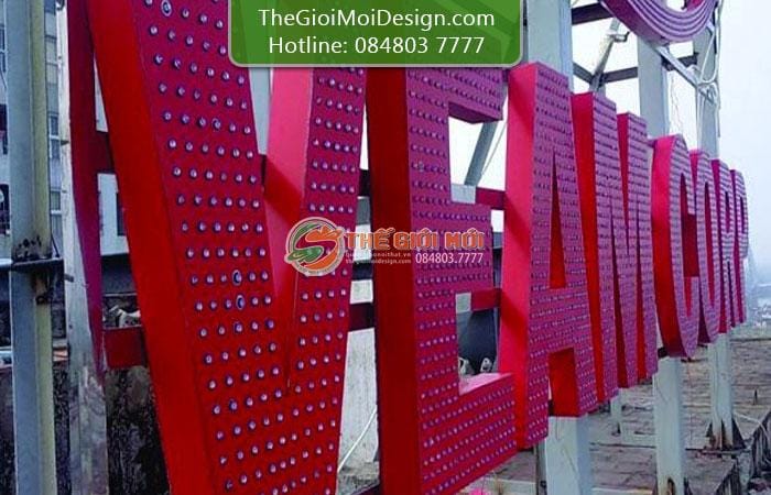 chữ nổi alu tòa nhà
