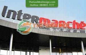 chữ nổi mica tòa nhà