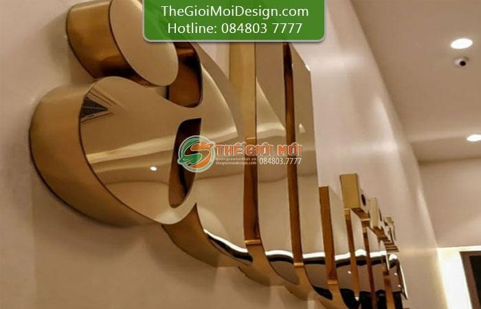gia công chữ nổi inox vàng