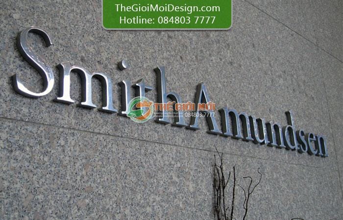 thi công chữ inox