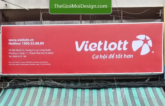 bảng hiệu đại lý vé số