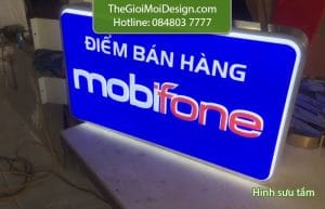 hộp đèn mica 2 mặt