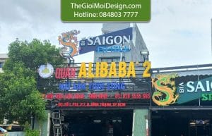 thi công chữ nổi